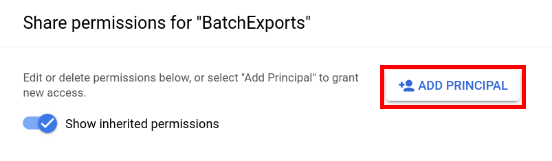 Add principal